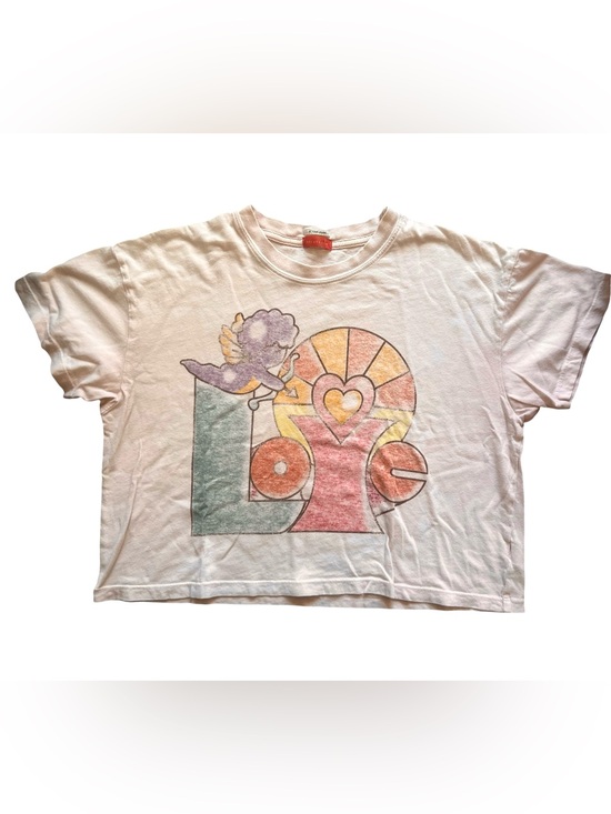MOTHER Tops - MOTHER Grab The Bag Crop Tee Cupid Love Pink Graphic | Medium